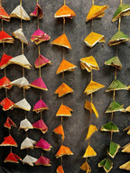Designer Brocade Silk & Triangle Gota Dangler - Pack of 4 Strings