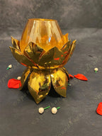 Medium Size Lotus with Glass Tea Light Candle Holder