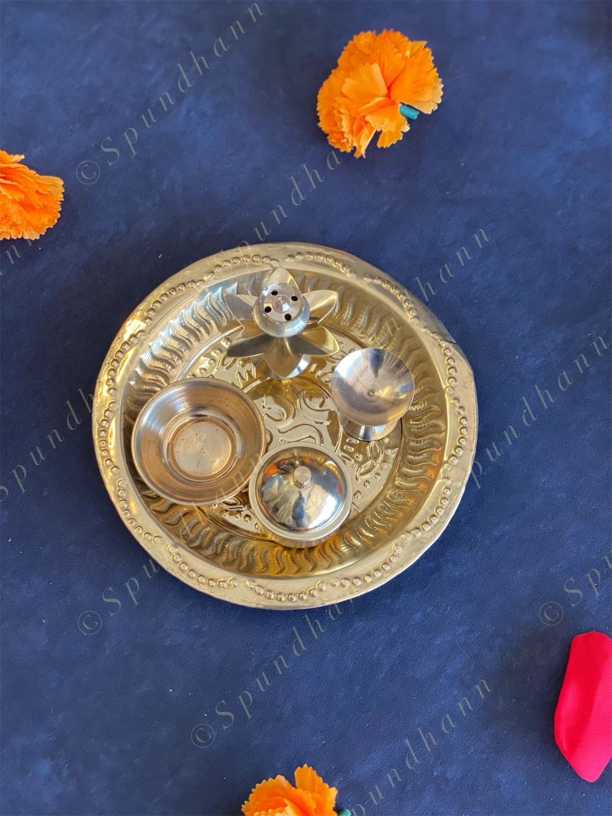 Lightweight Puja Aarti Thali Set (5 pc) / Plate