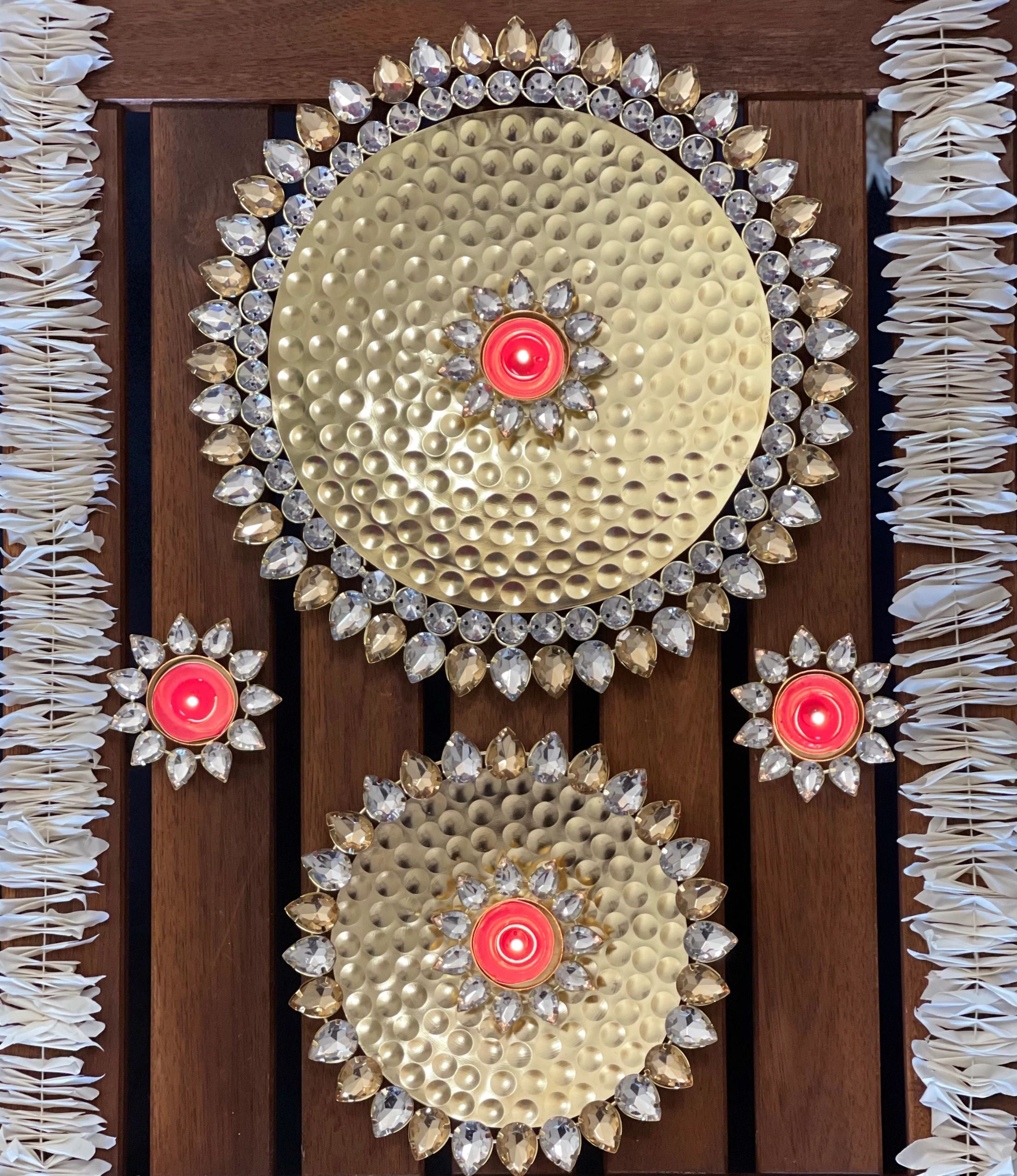 Decorative Studded Puja Thalis / Plate