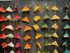 Designer Brocade Silk & Triangle Gota Dangler - Pack of 4 Strings