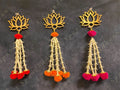 Lotus Wall Dangler with Pom Pom and Rajnigandha