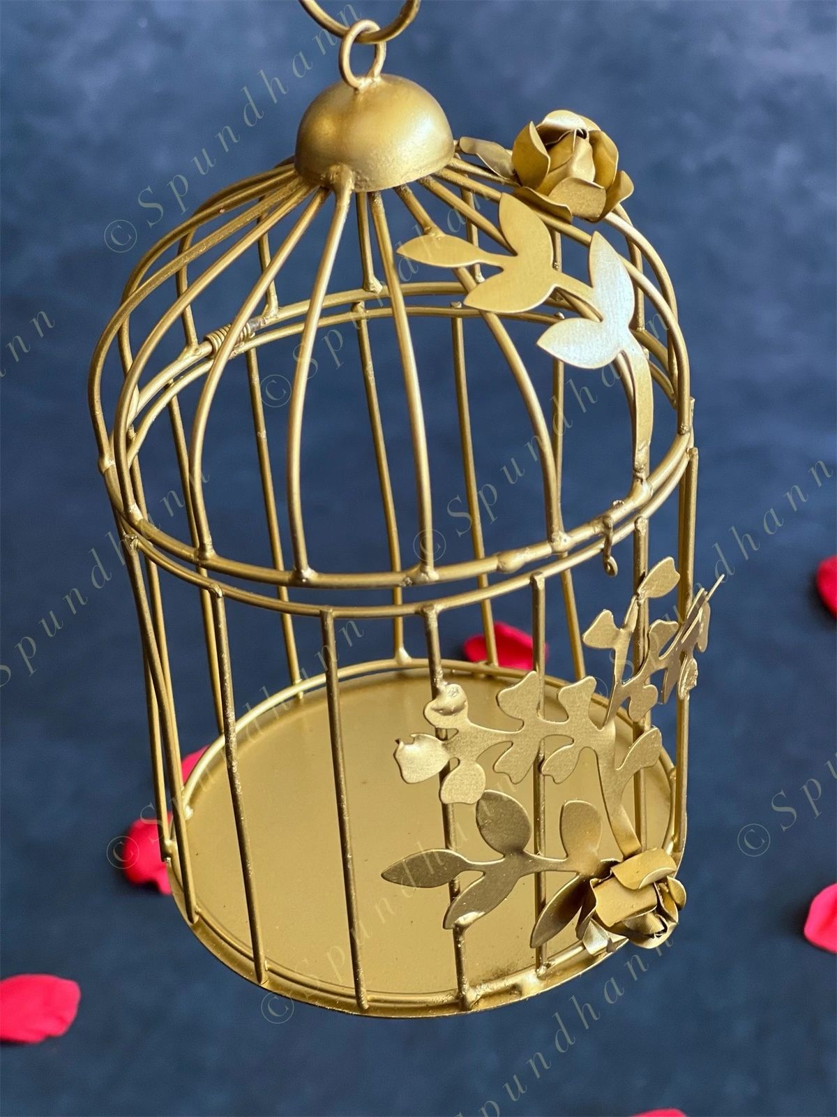 Cute Cage Tea Light Candle Holder in Gold
