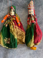 Ethnic Indian Rajasthani Kathputli Set of 2 (Puppet Dolls) #2