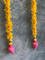 Yellow Chameli, Gota & Pink Lotus Bud Dangler String