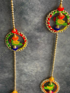 Parrot & Beads Tassel Dangler Set of 2