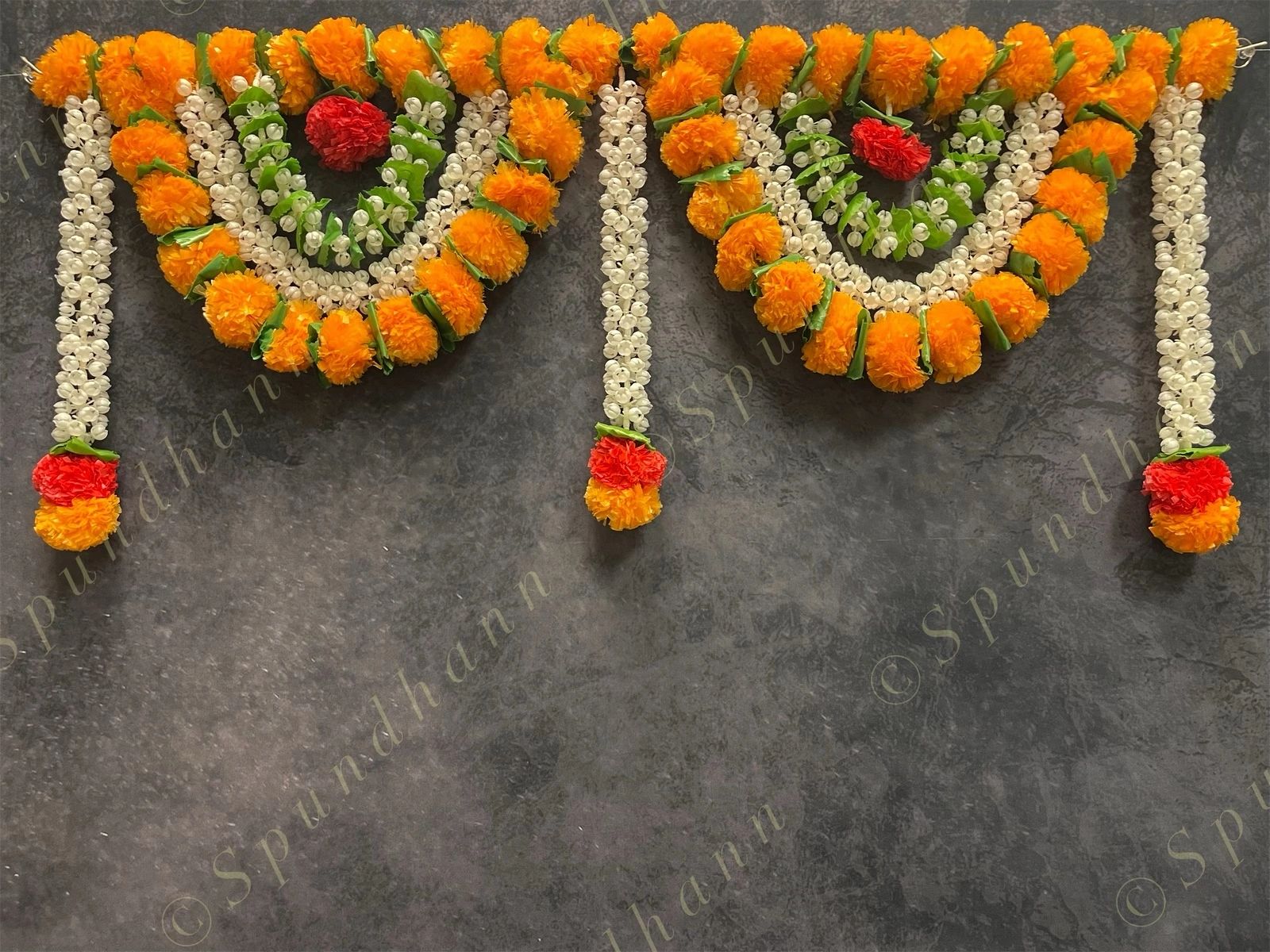 Designer Marigold & Mogra Floral Toran