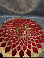 Golden Om MDF cutout With Velvet Background