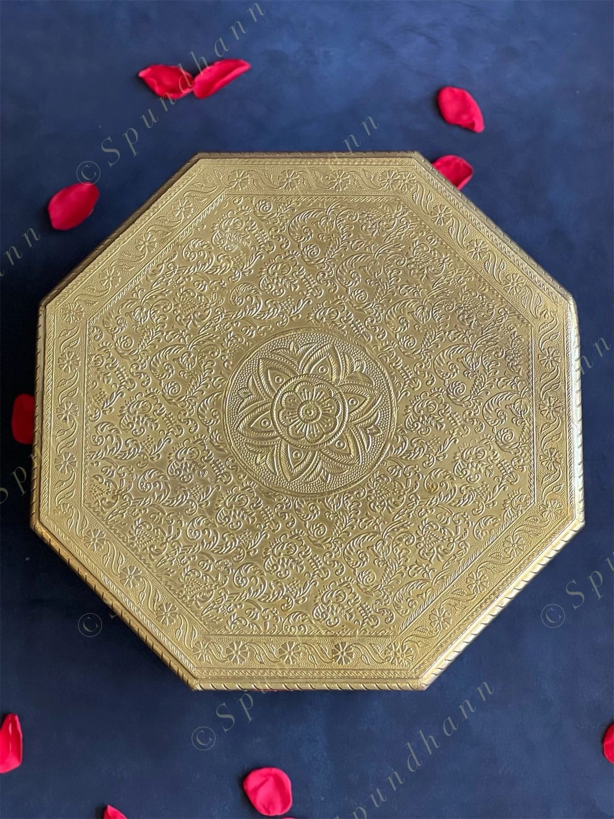 Hexagon Wooden Chowki Stool
