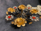 Studded Rangoli with Tea Light Holders