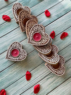 Heart Shaped Wooden Block Tea Light Holder