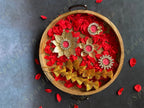 Gemstone Double Studded Floral Tea Light Holder