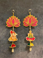 Laxmi Ganesh Shubh Labh Dangler Set of 2