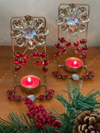 Red & Gold Standing Tea Light