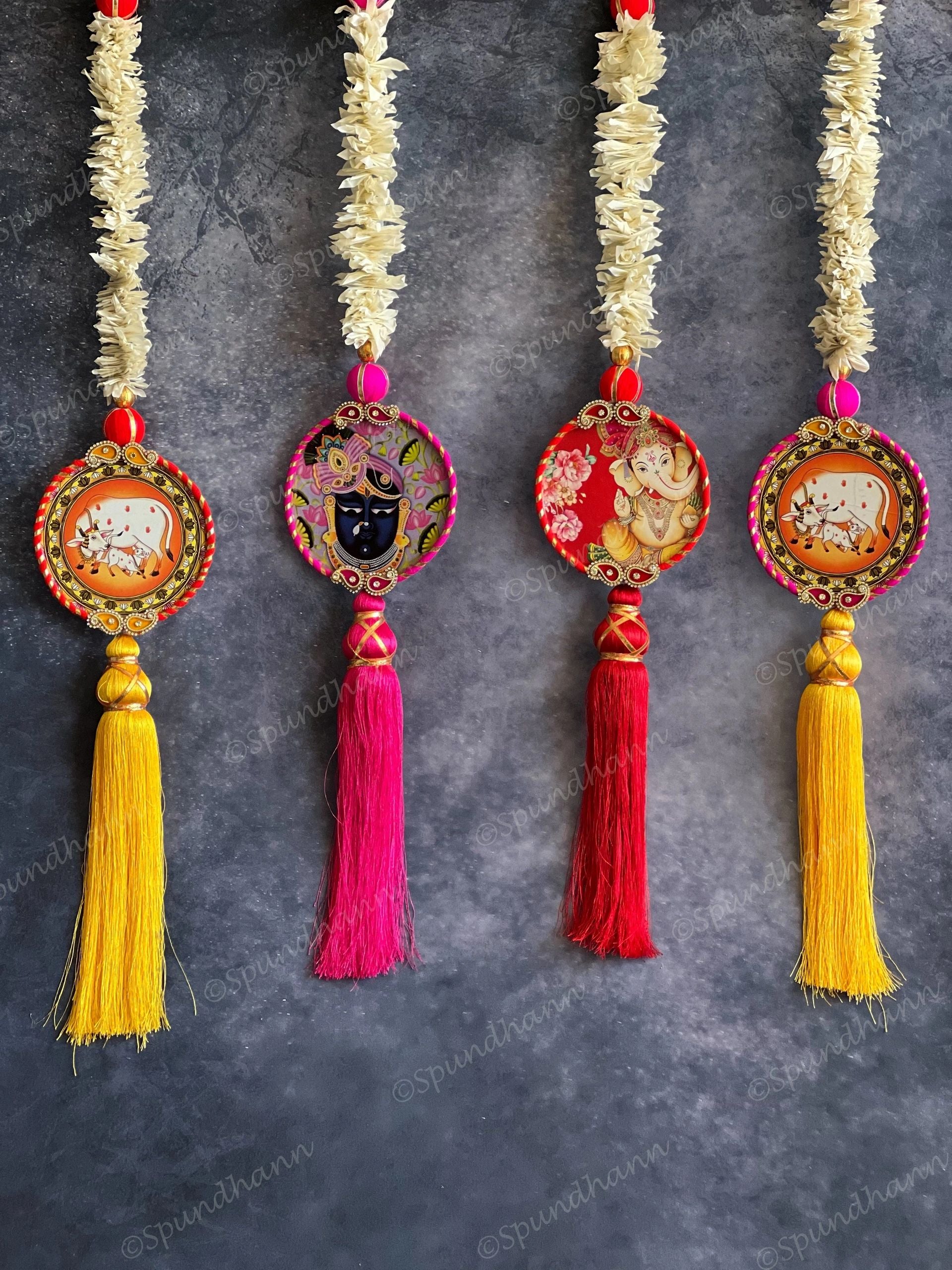 Pichwai Art Chameli String Dangler Set of 2
