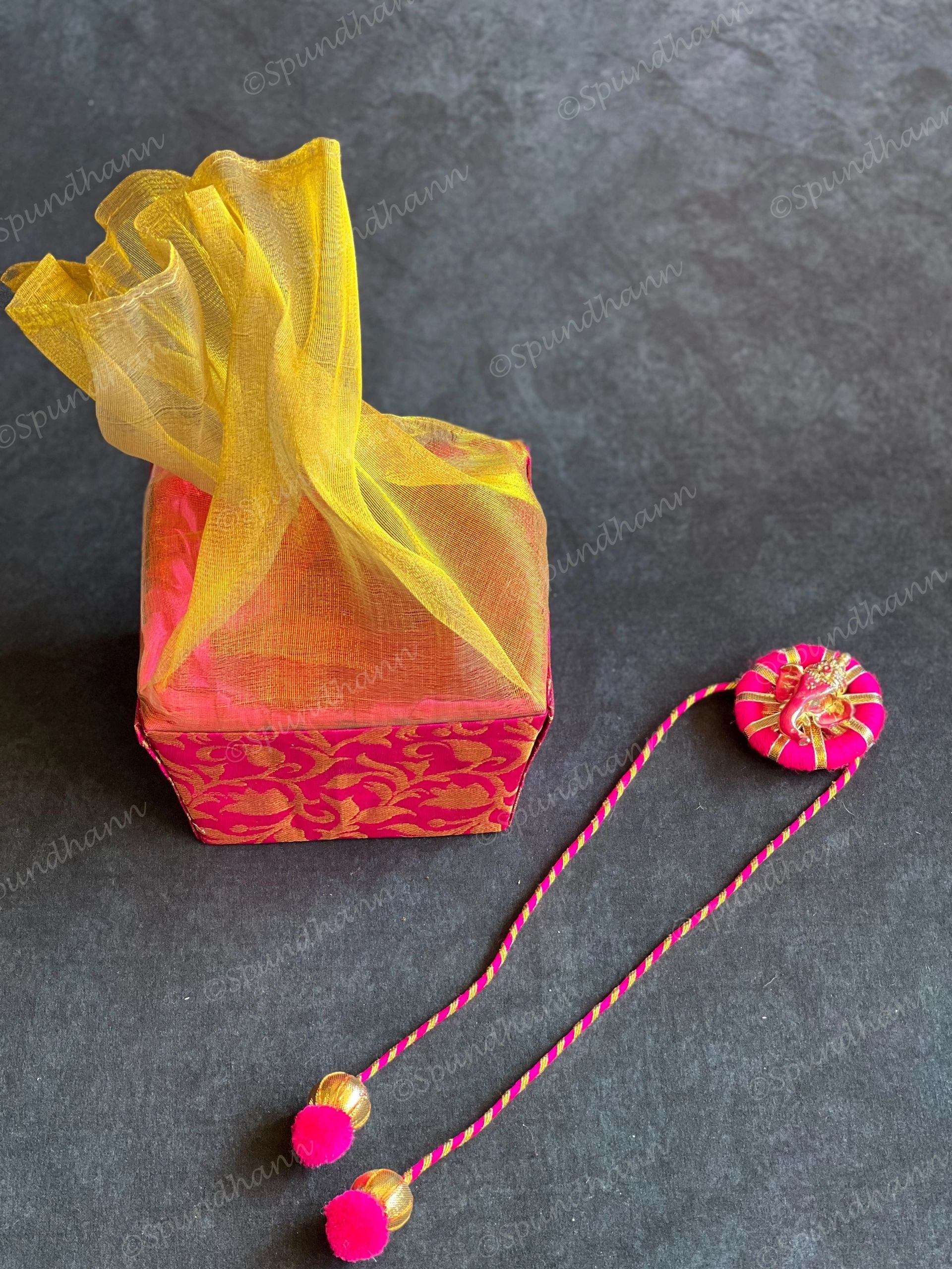 Wooden Gift Box with Ganesha String Tie