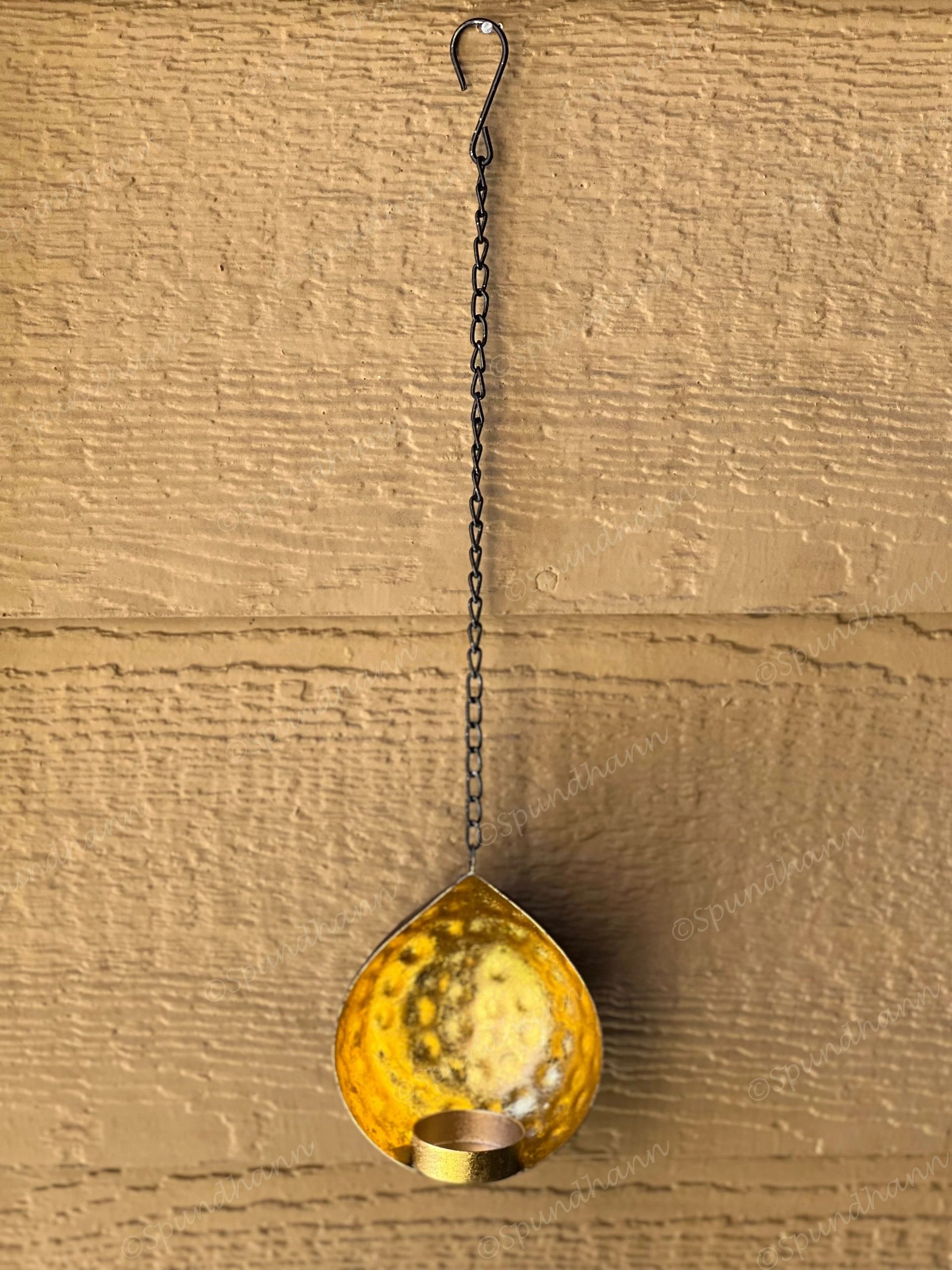 Hammered Hanging Sconce Tea Light Holder