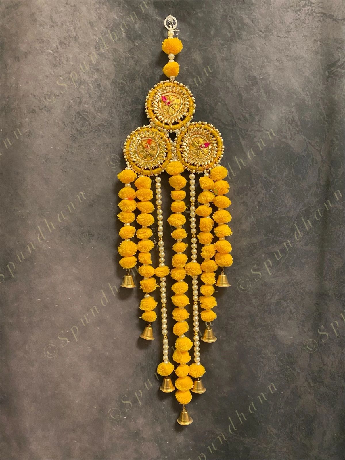 Mini Chakri with Gota Pati and Pom Pom Dangler