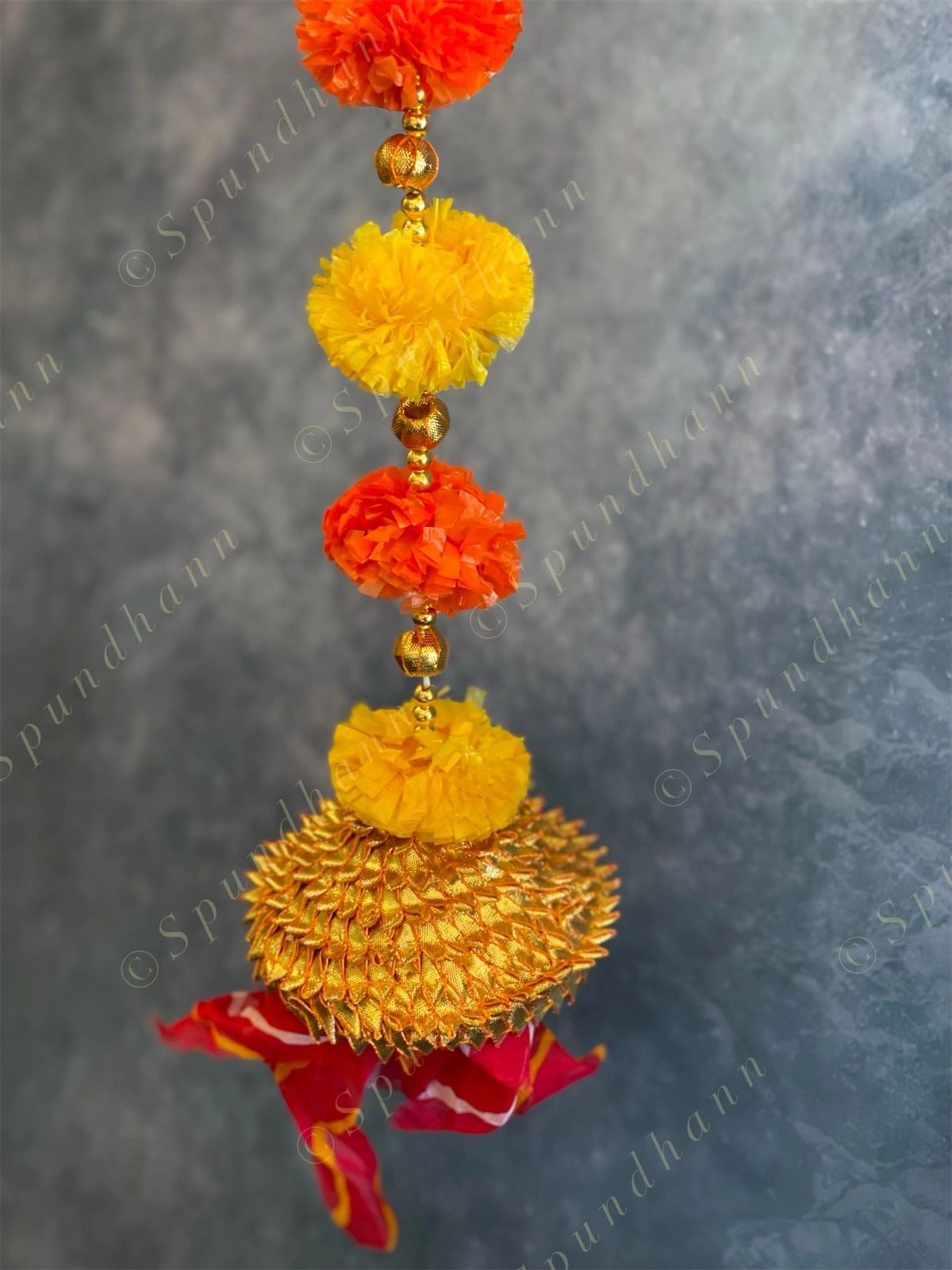 Marigold, Leheriya & Gota Bells Festive Dangler Set of 2