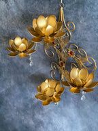 Lotus & Butterfly Wall Hanging Tea Light Wall Decor