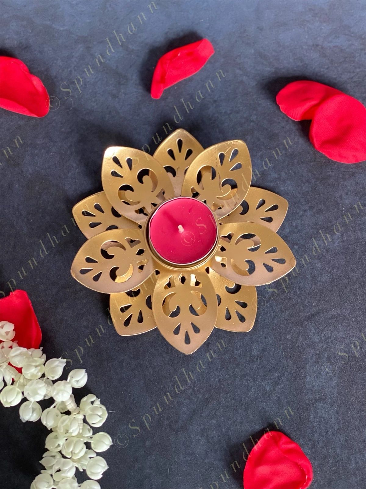 Cutwork Lotus Tea Light Holder