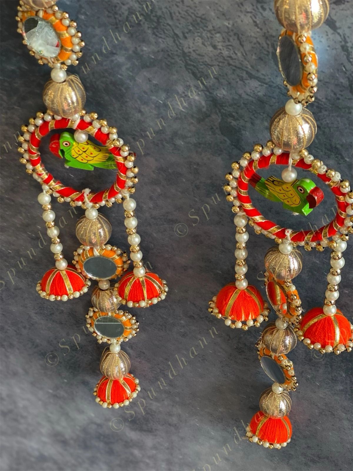 Colorful Parrot Jhumki Set of 2