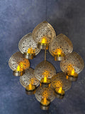 9 Leaf Tea Light Wall Hanging