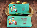 Rakhi with Greeting Card in Blue Color