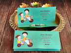 Rakhi with Greeting Card in Blue Color