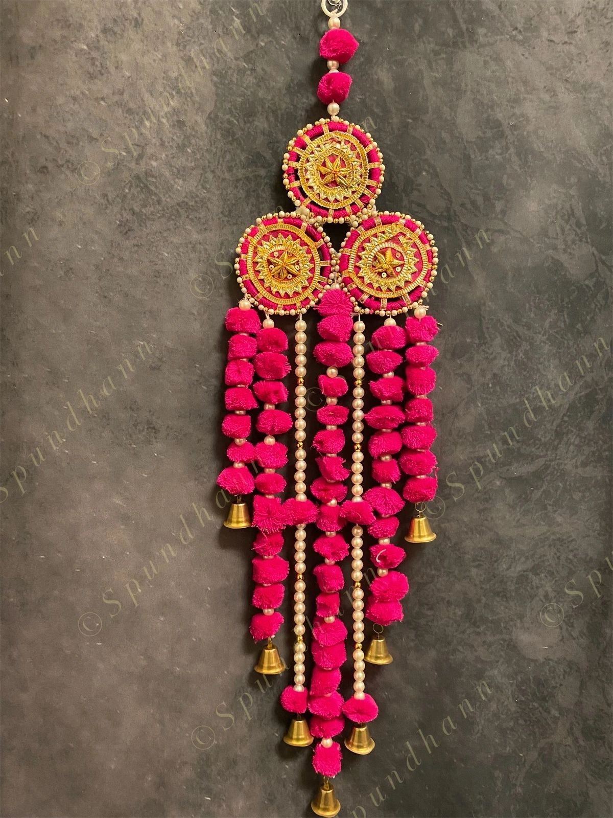 Mini Chakri with Gota Pati and Pom Pom Dangler