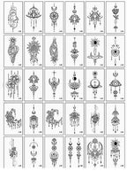 Red Flower Forehead Tattoo Sticker for Women - Bindi