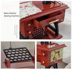 Vintage Sewing Machine Music Box