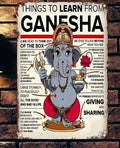 Learn from Ganesha Metal Sign