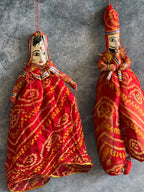 Ethnic Indian Rajasthani Kathputli Set of 2 (Puppet Dolls) #2