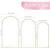 Gold Metal Wedding Arch Backdrop: 7.2FT, 6.6FT, 6FT