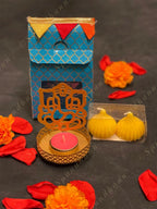 Gift Box with Shadow Tea light holder and Modak Candle