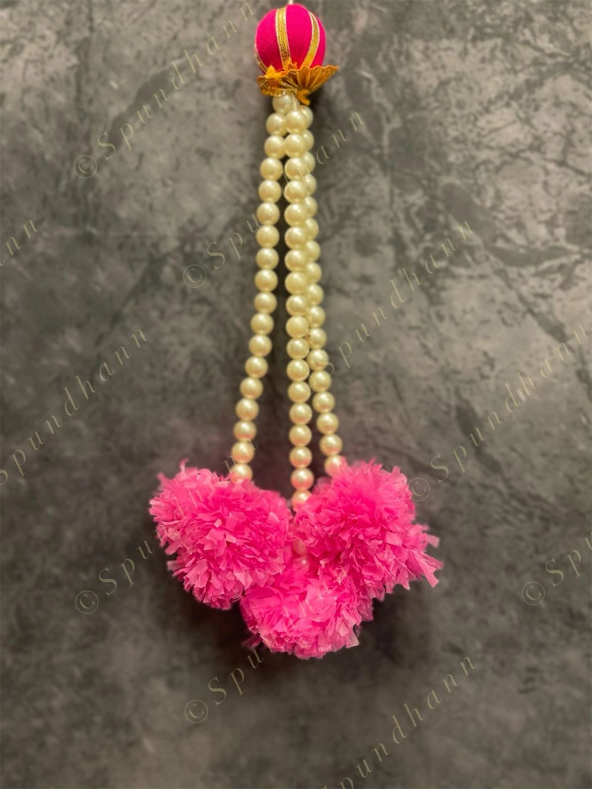 Marigold & Pearl String Dangler with ball