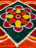 Square Floral Rangoli Mat