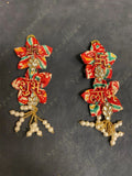 Mini Shubh labh Swastik and Lotus Hanging.(Set of 2)