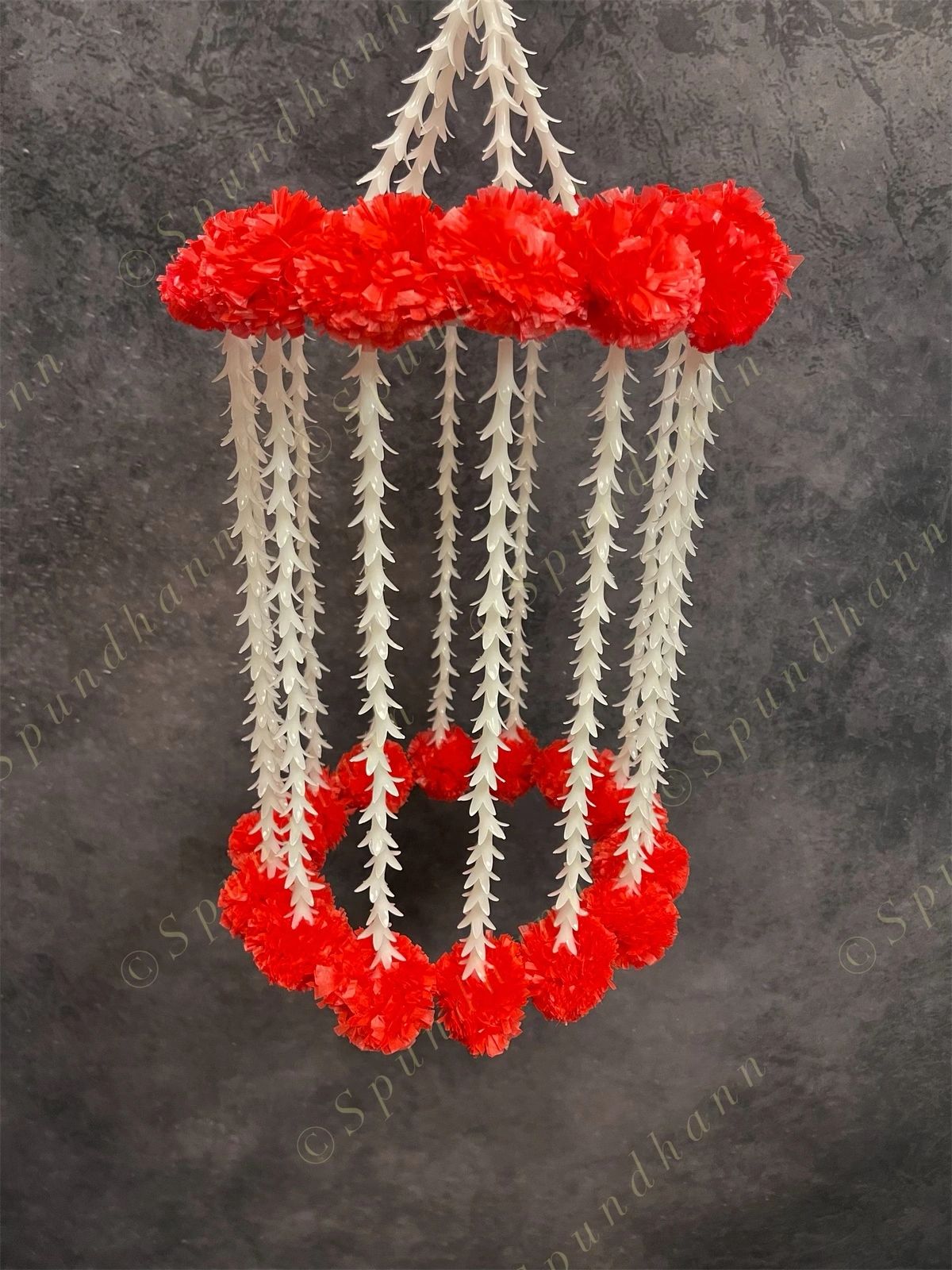 Designer Marigold & Rajnigandha Jhoomar Dangler Decor