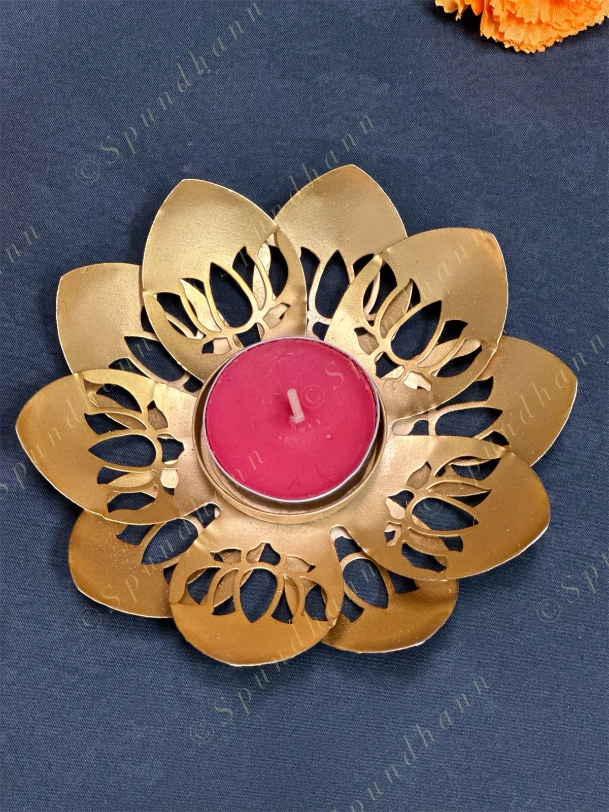 Lotus Cutout Tea Light Holder