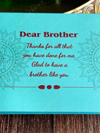 Rakhi with Greeting Card in Blue Color