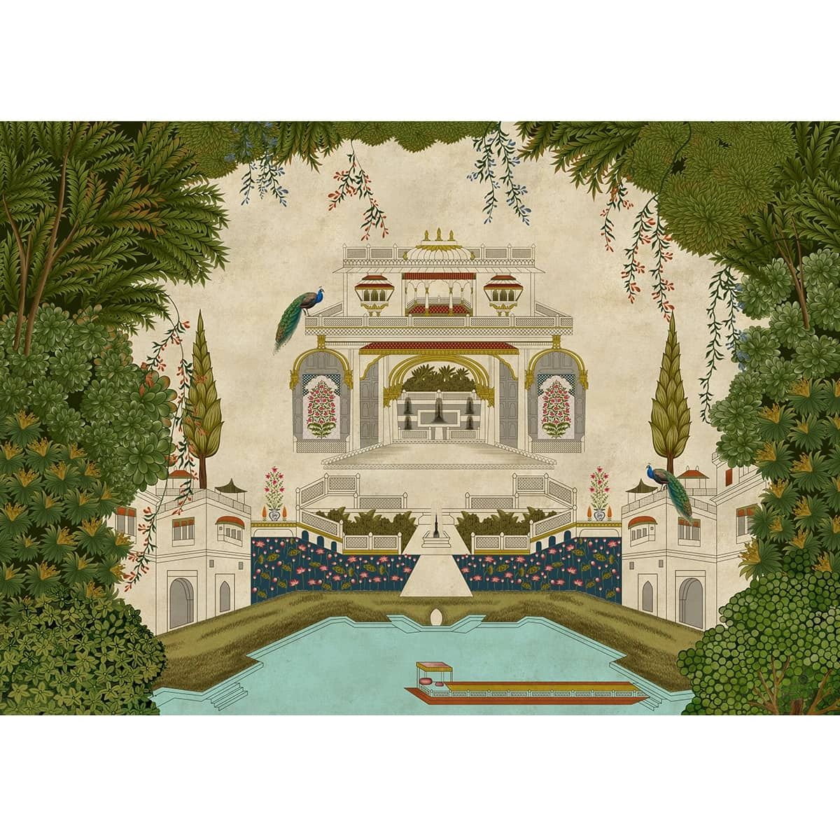 Life n Colors: Riwayaat, Rich Indian Theme Room Premium Wallpaper