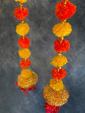 Marigold, Leheriya & Gota Bells Festive Dangler Set of 2
