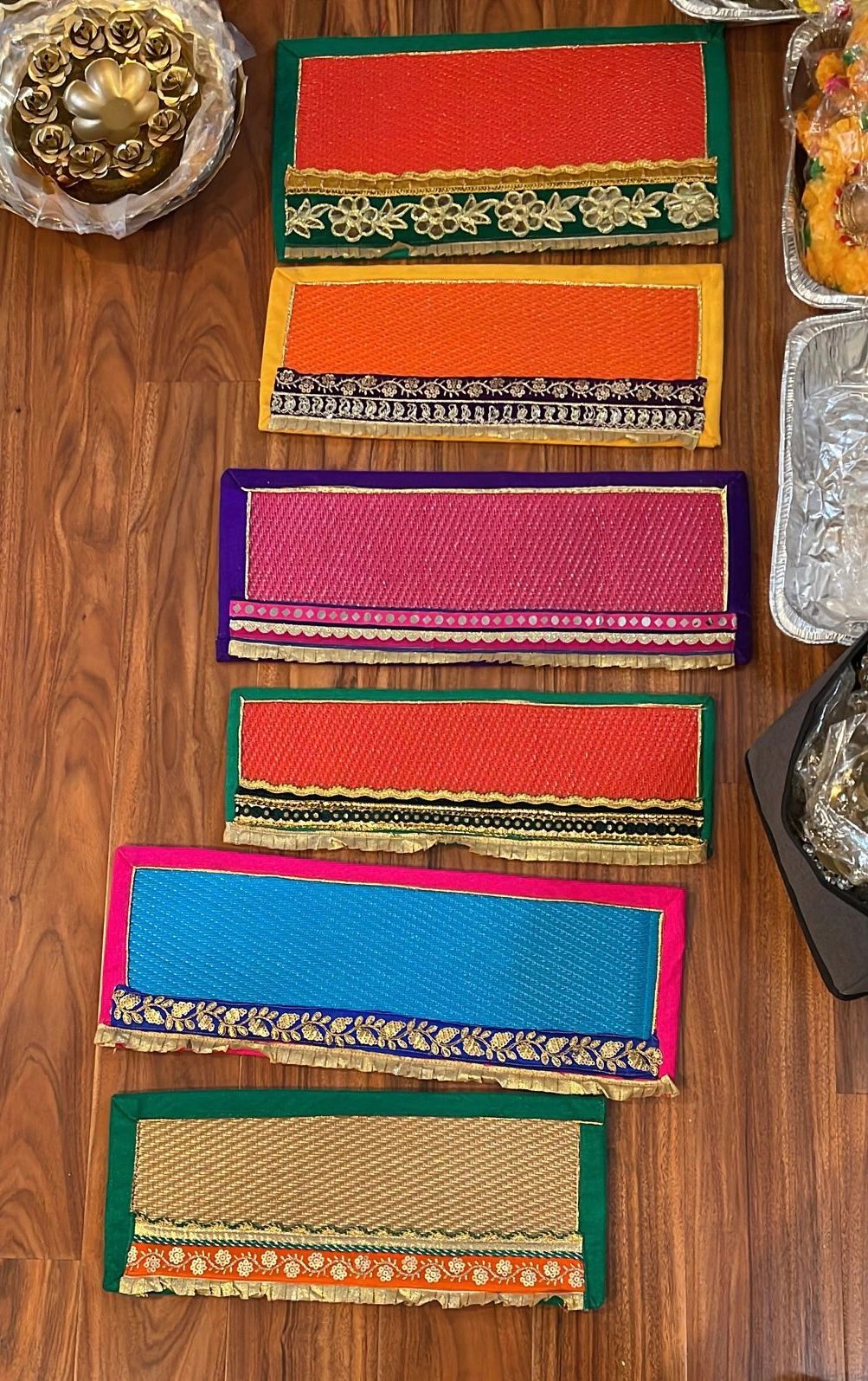 Decorative Rectangular Asana for Deity