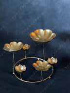 Floral Standing Urli with Tea Light Holders