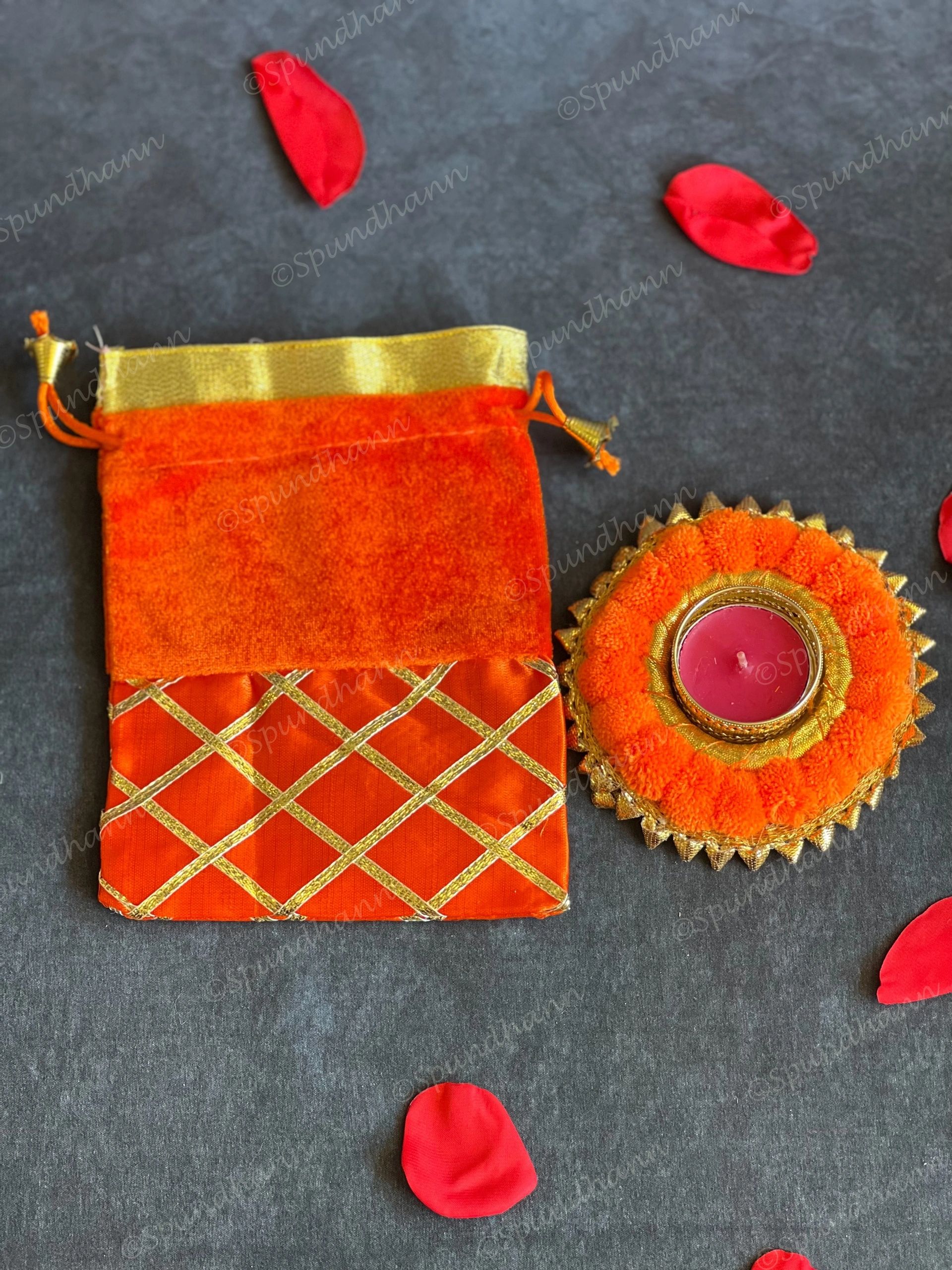 Criss Cross Gift Bags with $5 Tea Light Holder