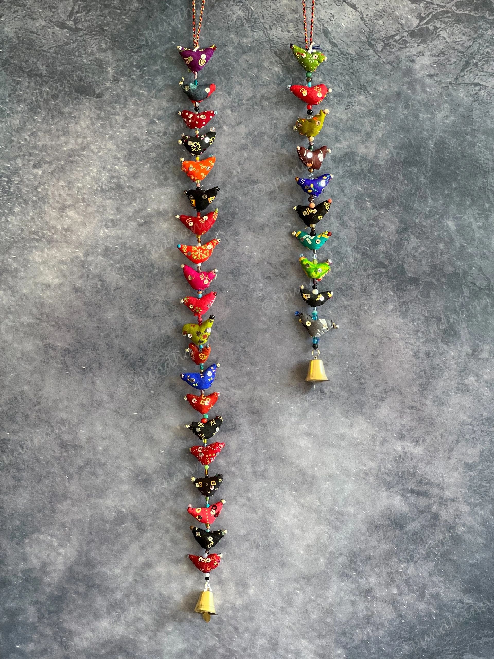 Multicolored Indian Boho Decorative Strings with Bell Dangler