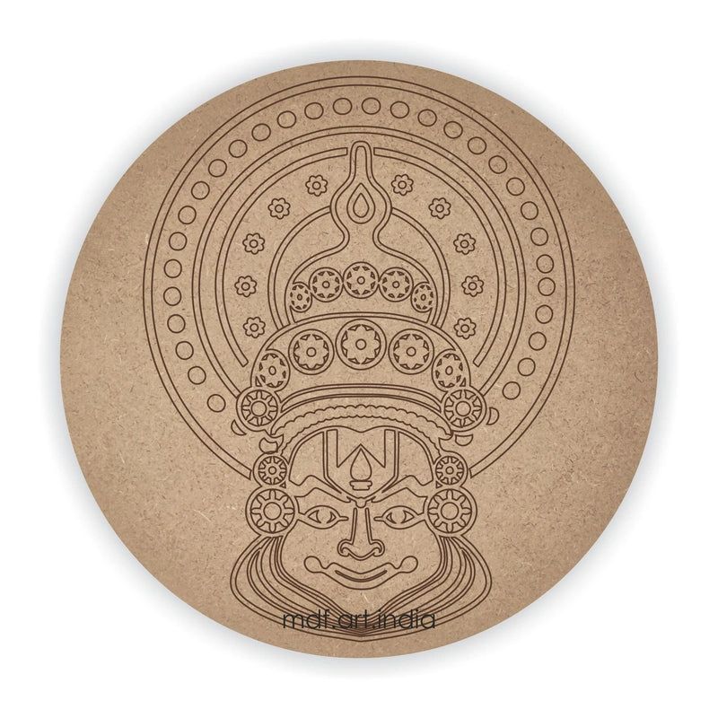 MDF Pre Marked Round Kathakali