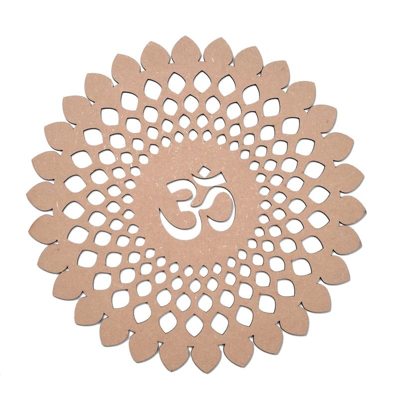Designer round Om Wall Plate